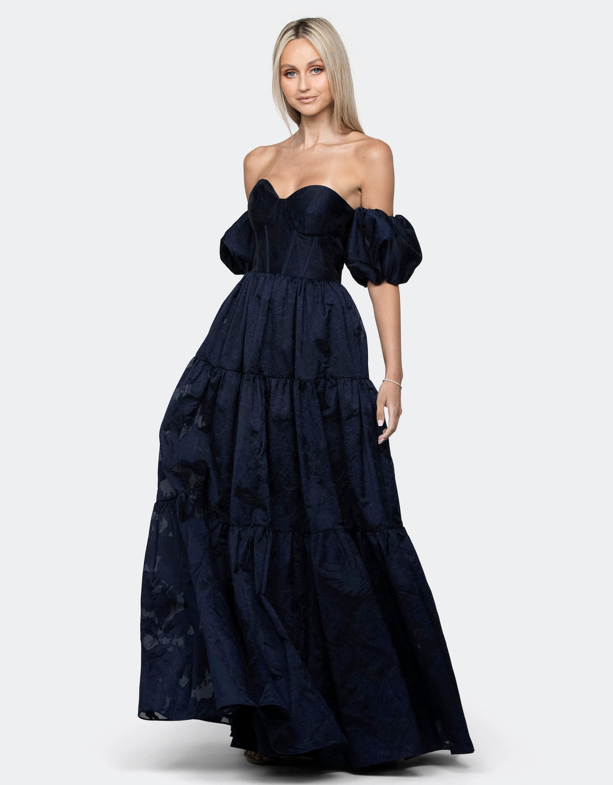 Ursula Off Shoulder Tiered Ball Gown - Dress - Bariano