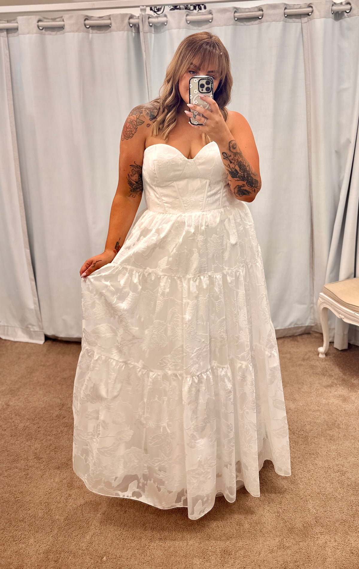 Ursula Off Shoulder Tiered Ball Gown - Dress - Bariano