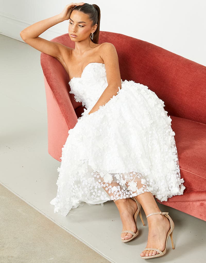 Adela Sweetheart Petal Midi - Dress - Bariano