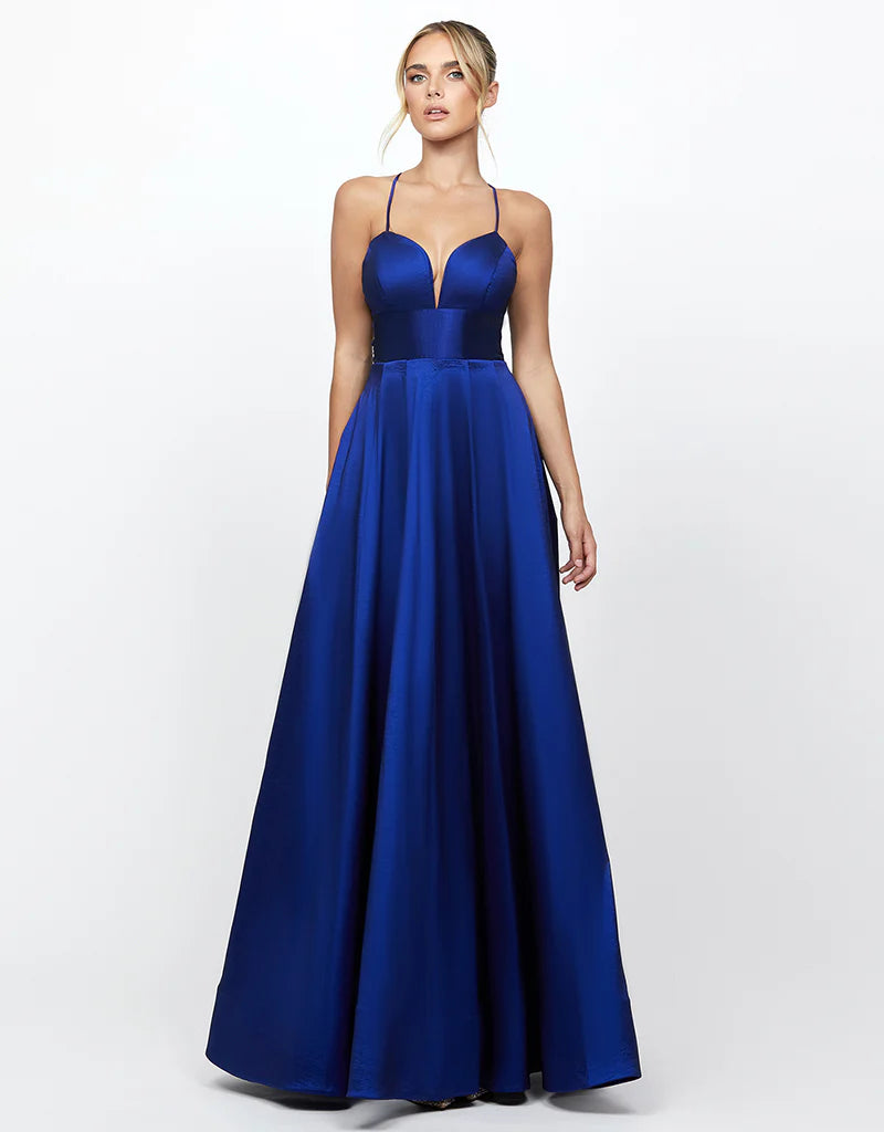 Lola Strappy Back Gown Royal Blue - Dress - Bariano