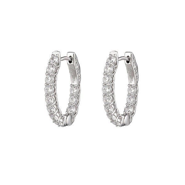 Halo Earring Small Silver - Jewellery - Bianc