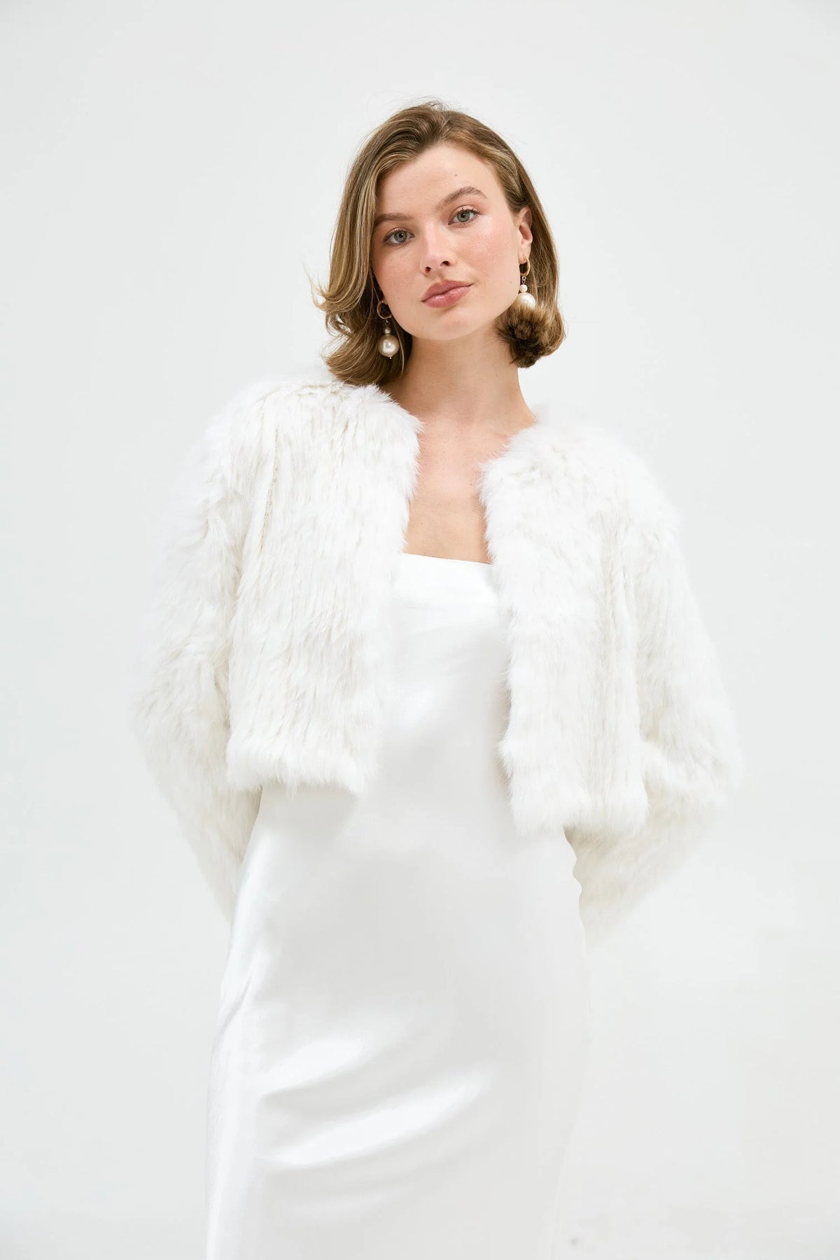 Lola Crop Jacket White - Accessory - Bubish