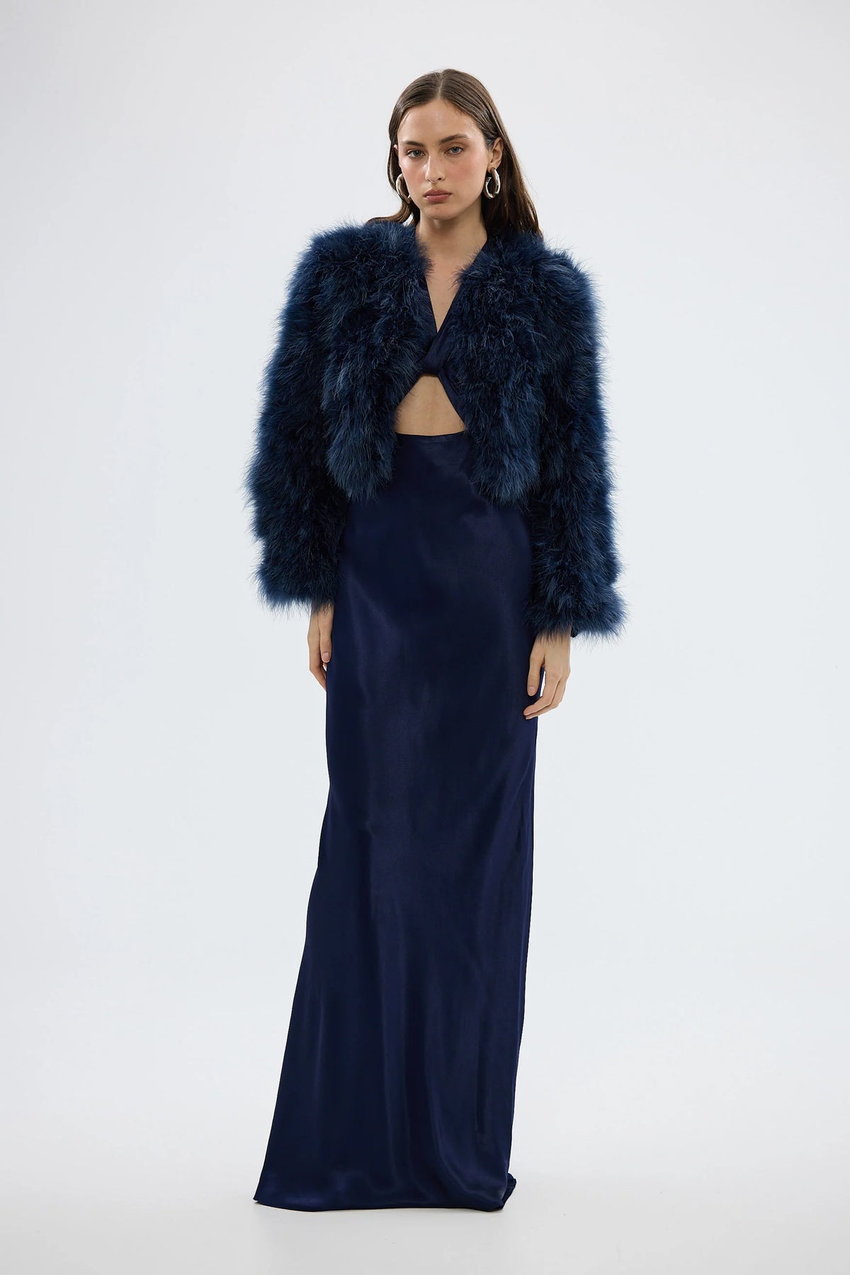 Manhattan Crop Jacket Navy