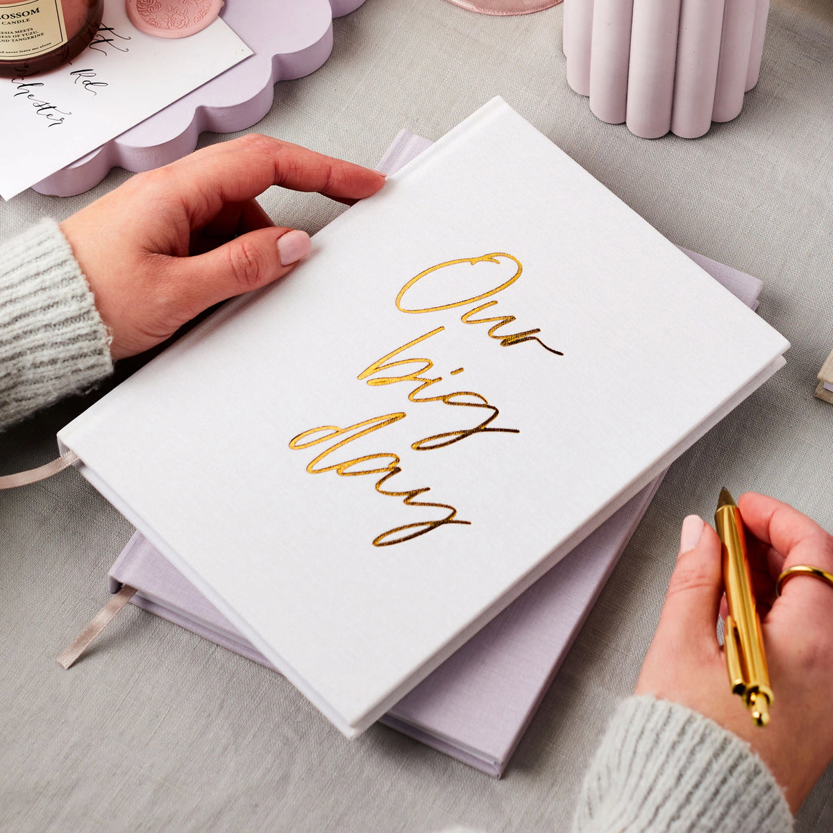 Linen Wedding Notebook - Giftware - Martha Brook