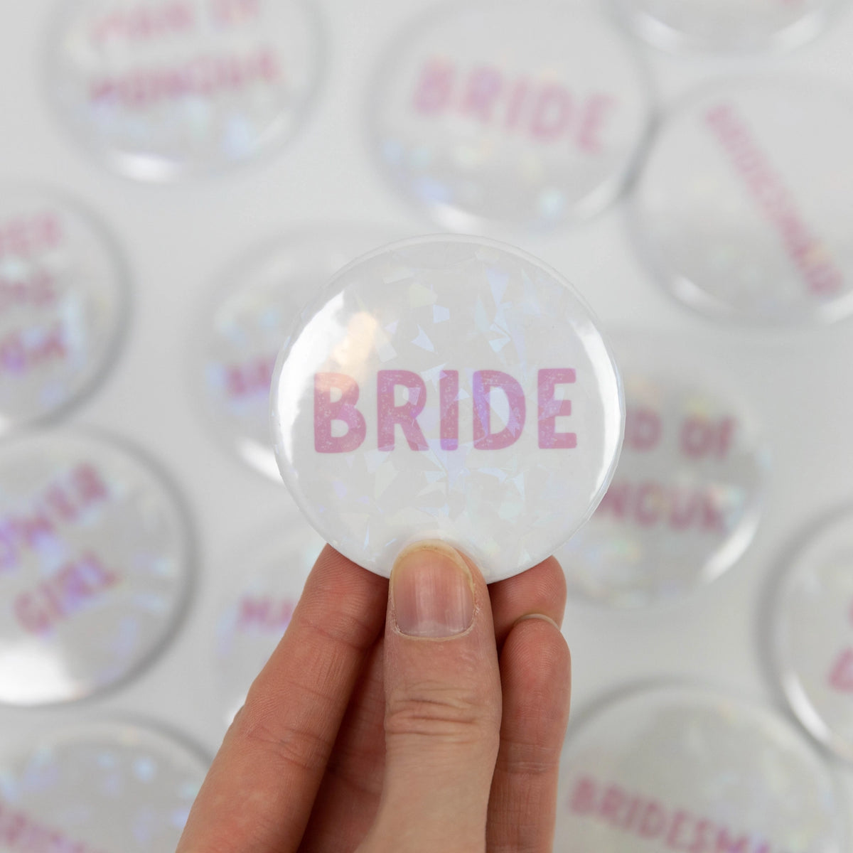 Holographic Bride Badge - Honey Fawn Boutique