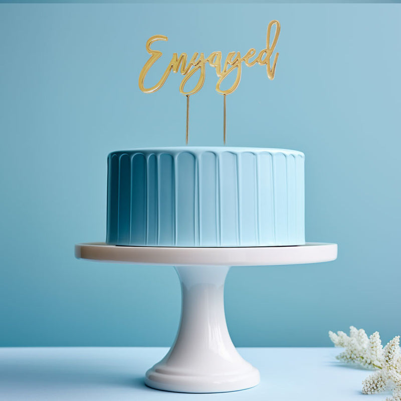 ENGAGED Cake Topper - Giftware - Cake and Candle