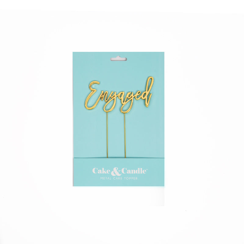 ENGAGED Cake Topper - Giftware - Cake and Candle