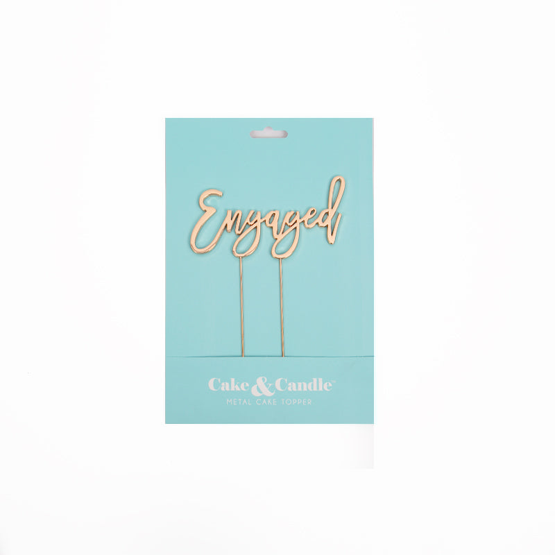 ENGAGED Cake Topper - Giftware - Cake and Candle