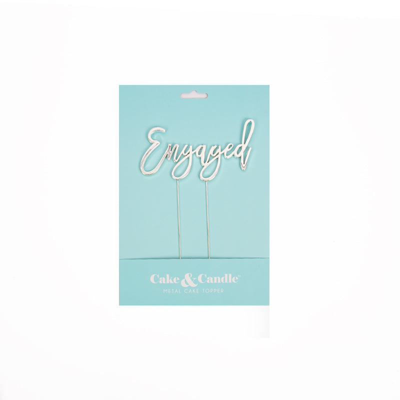 ENGAGED Cake Topper - Giftware - Cake and Candle
