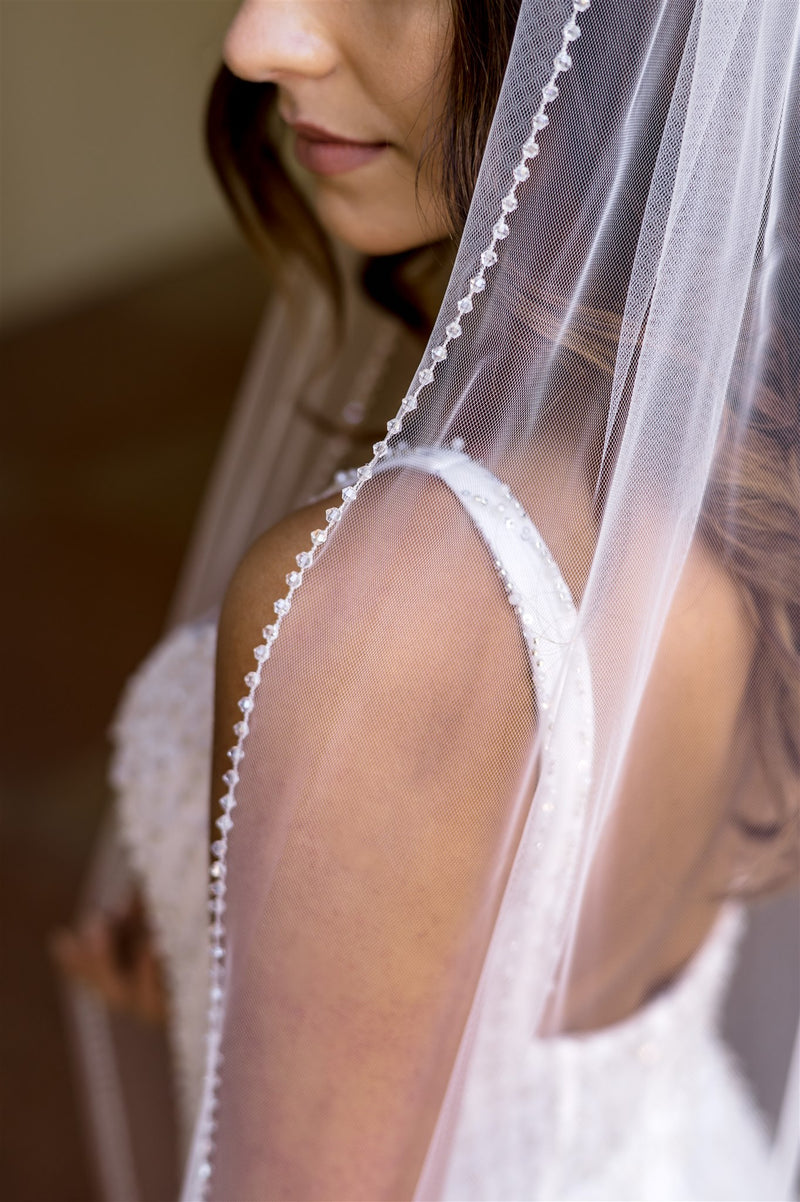 Krystal Beaded Edge Veil - Accessory - Dreamtime