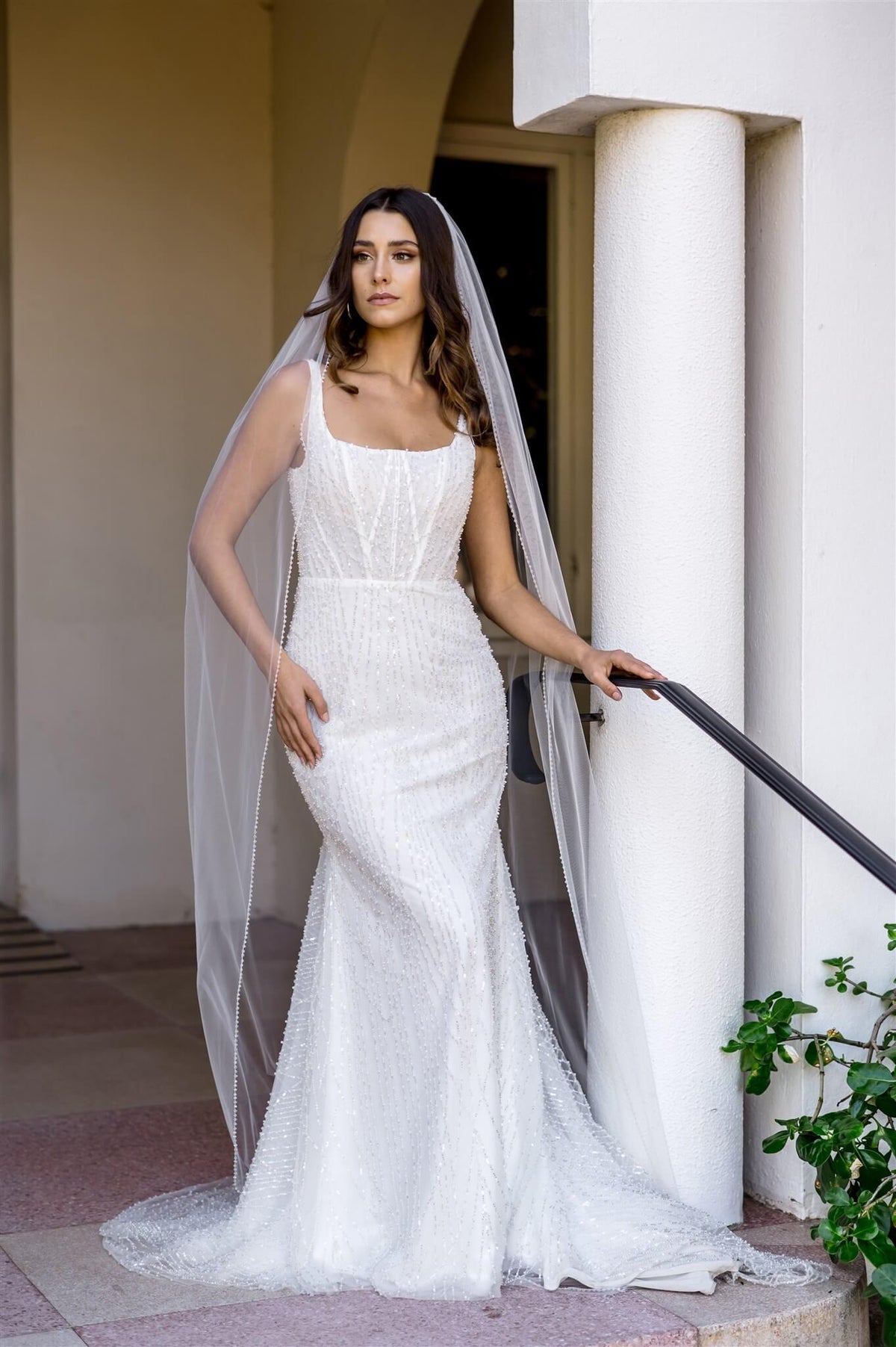 Krystal Beaded Edge Veil 98 inch - Accessory - Dreamtime