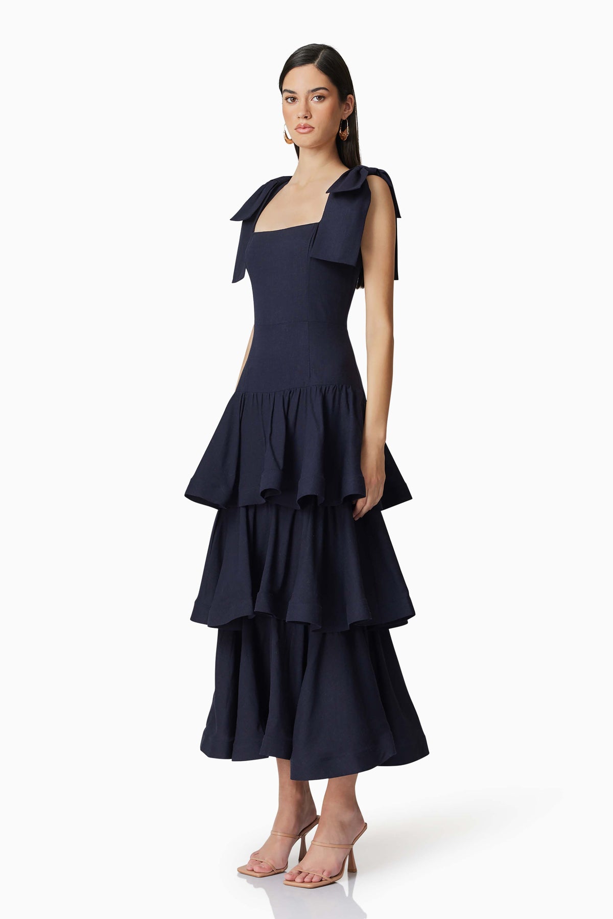 Kara Tiered Maxi Dress Navy - Dress - Elliatt