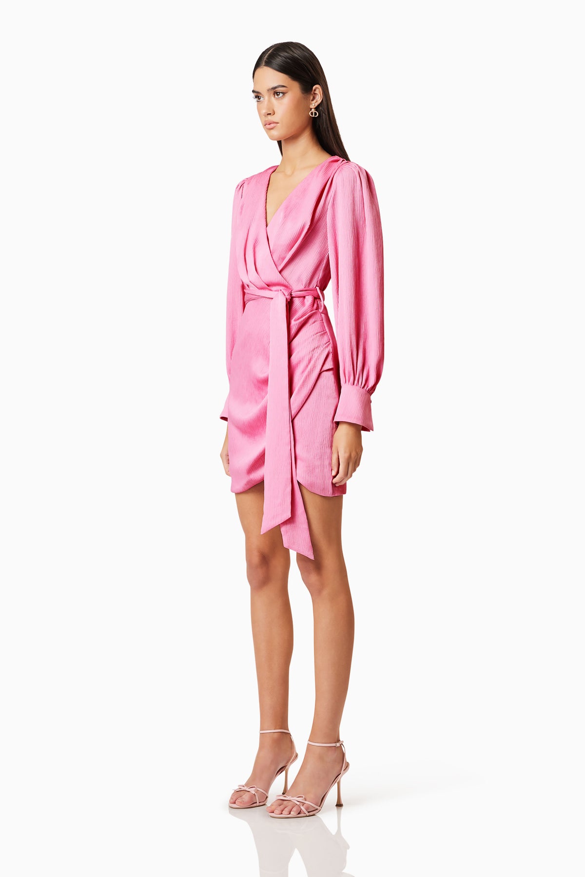 Myra Long Sleeve Dress Pink - Dress - Elliatt