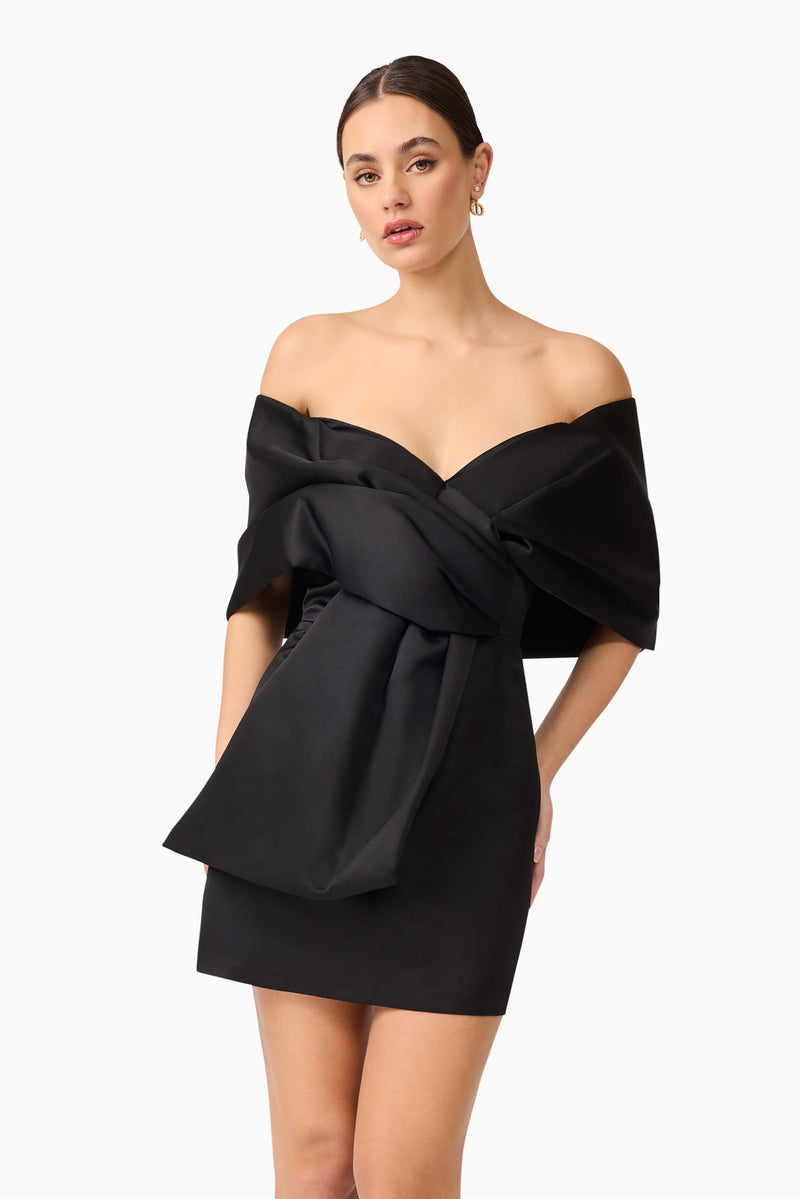 Dandelione Off the Shoulder Mini Dress Black - Dress - Elliatt