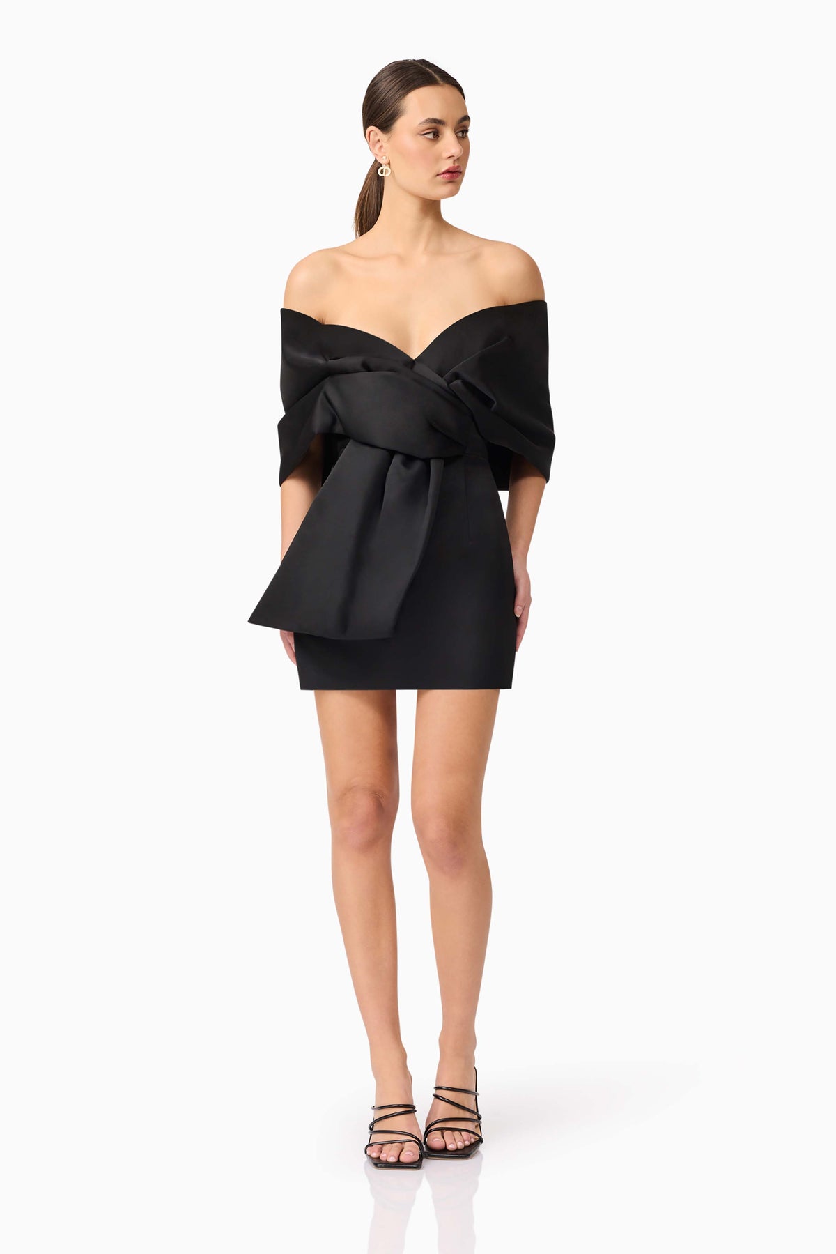 Dandelione Off the Shoulder Mini Dress Black - Dress - Elliatt