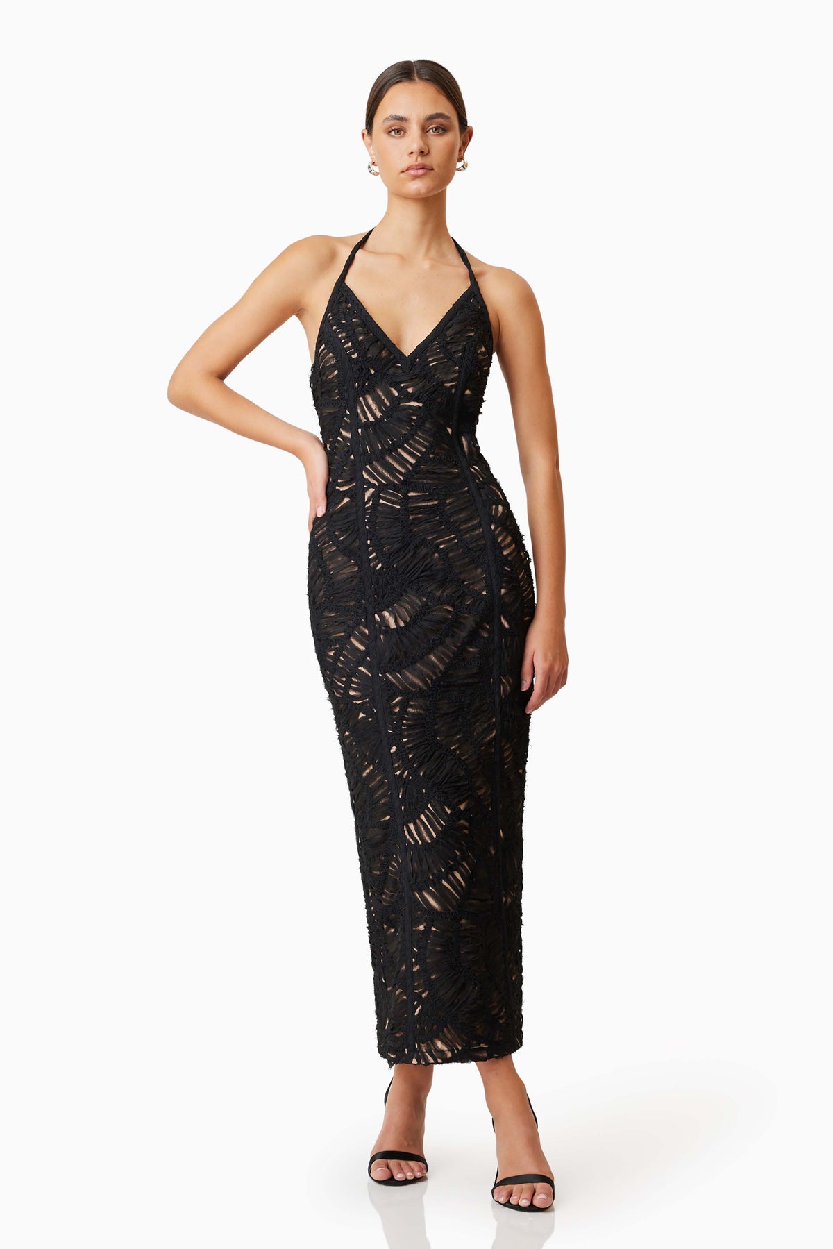 Addison Midi Dress Black - Dress - Elliatt