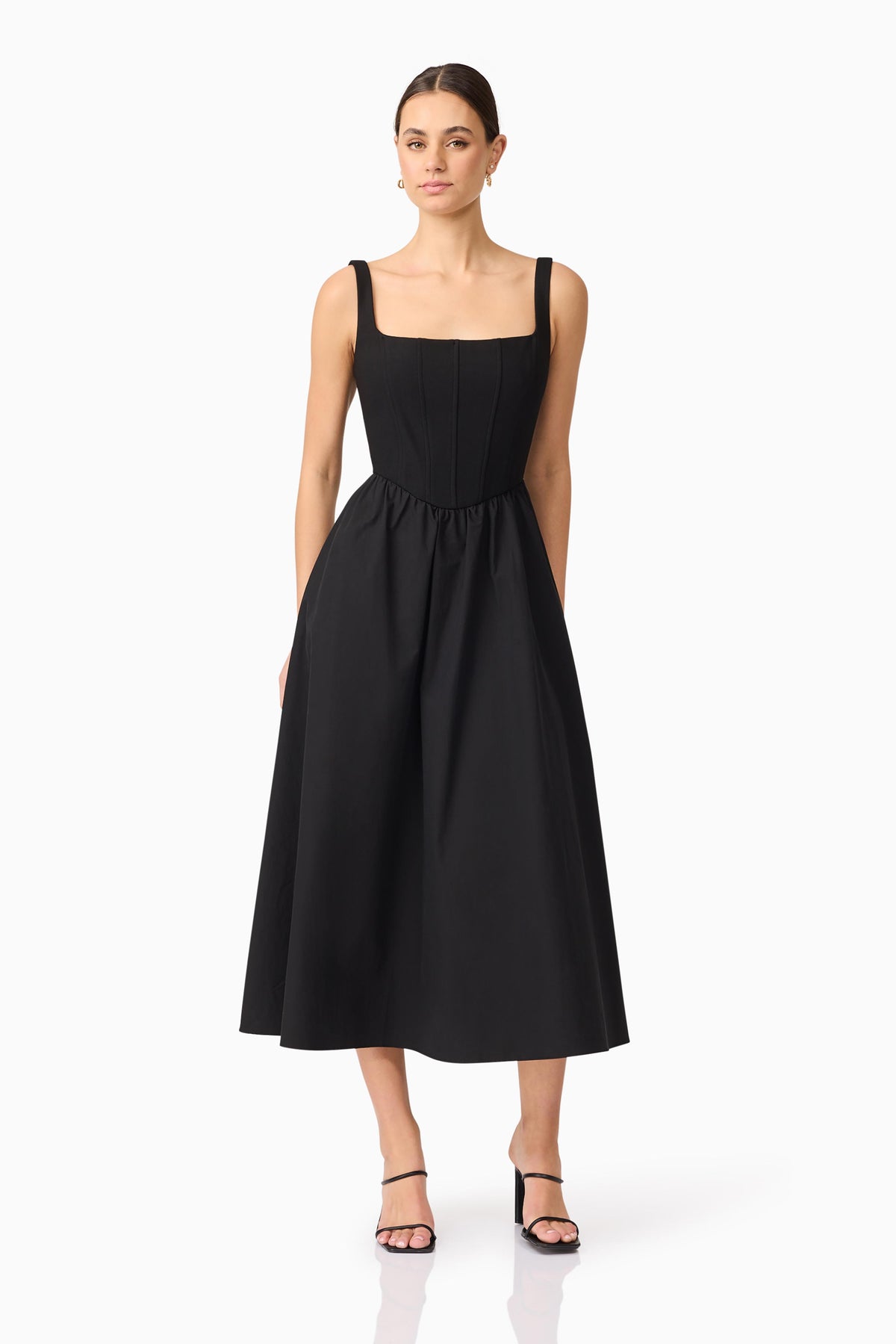Ingrid Midi Dress Black - Dress - Elliatt