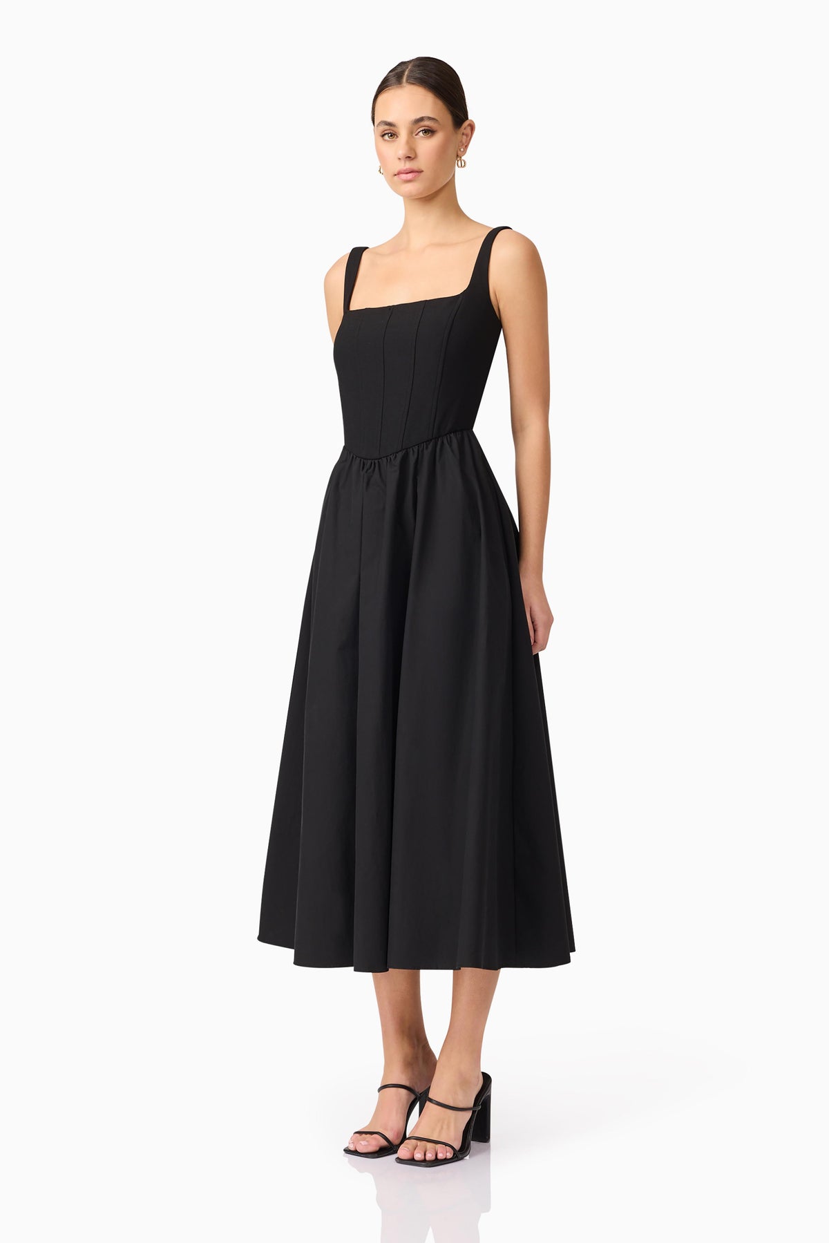 Ingrid Midi Dress Black - Dress - Elliatt