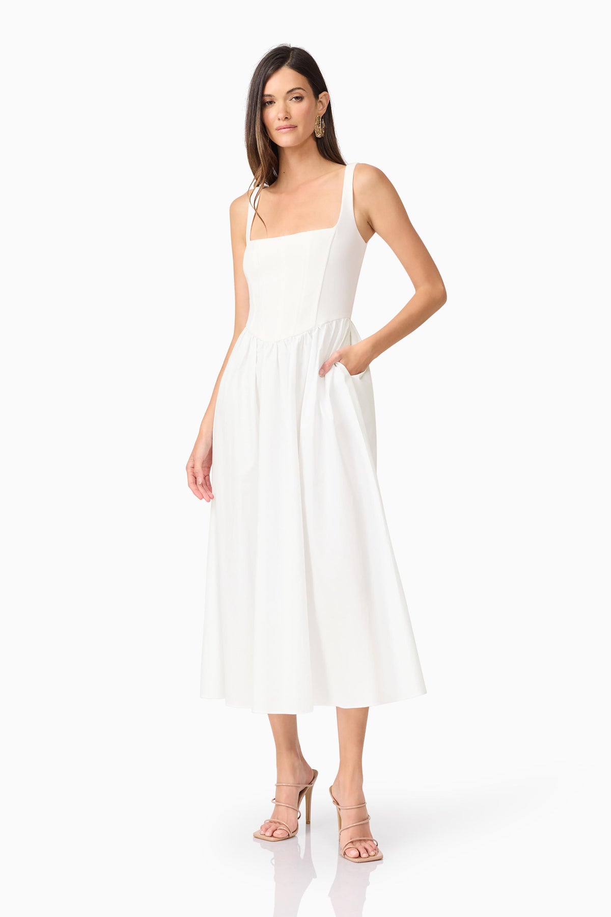 Ingrid Midi Dress IVORY - Dress - Elliatt