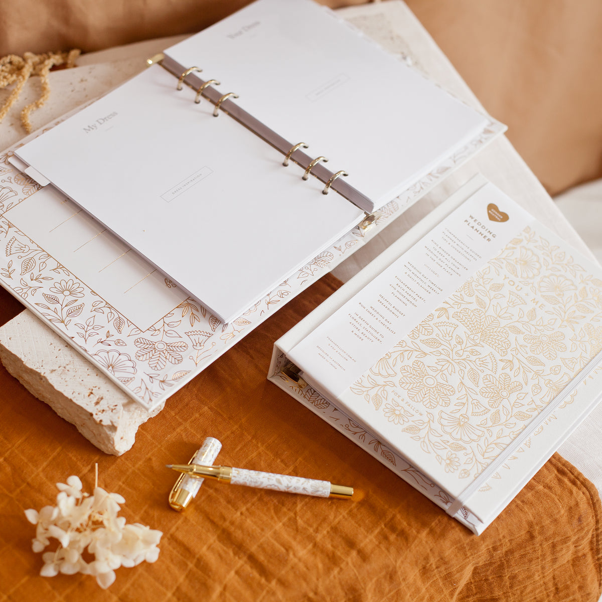You + Me Wedding Planner Hard Cover Ivory - Giftware - Fox and Fallow