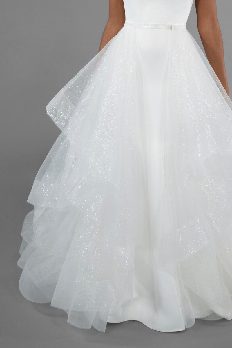 Paula Glitter Tulle Handkerchief Overskirt - Accessory - Grace and Goddess