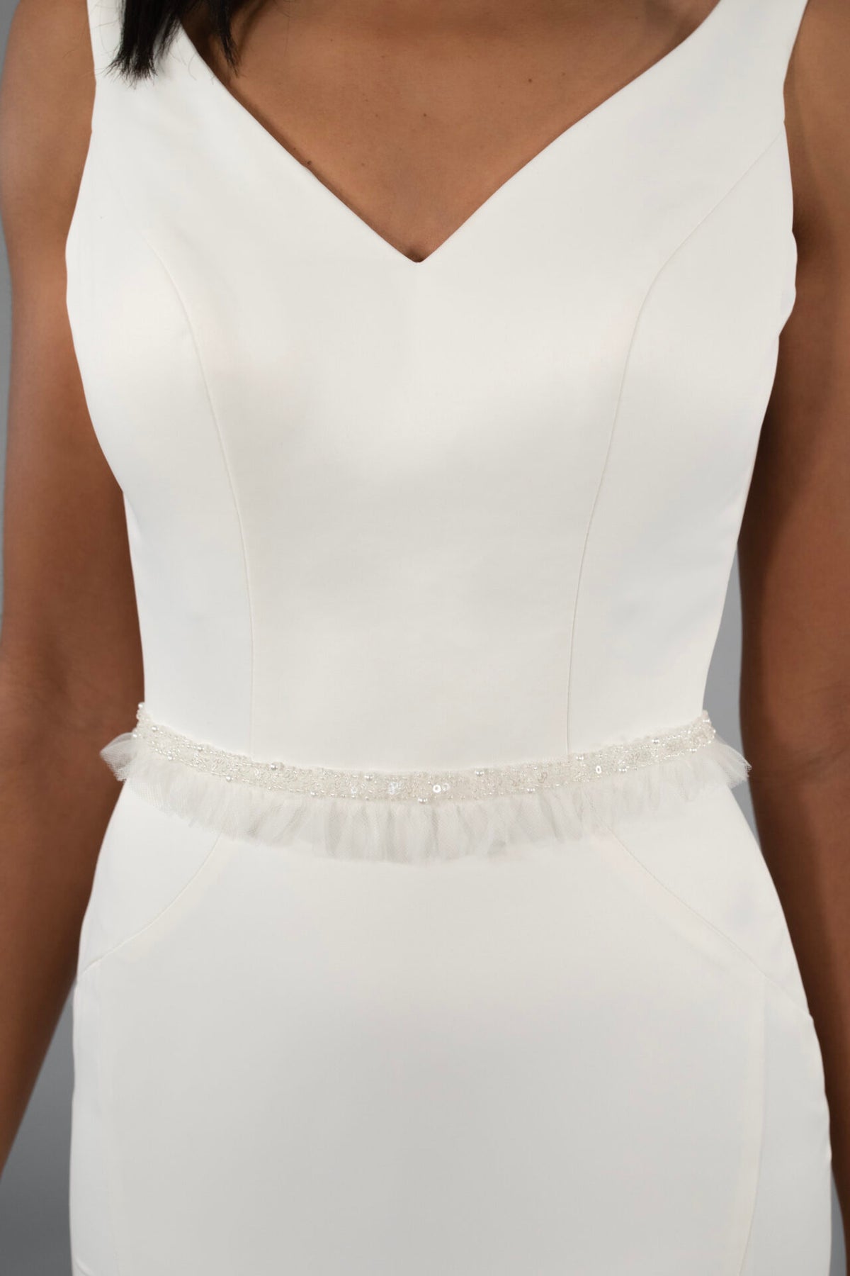 Bead & Tulle Frill Bridal Belt - Accessory - Grace and Goddess