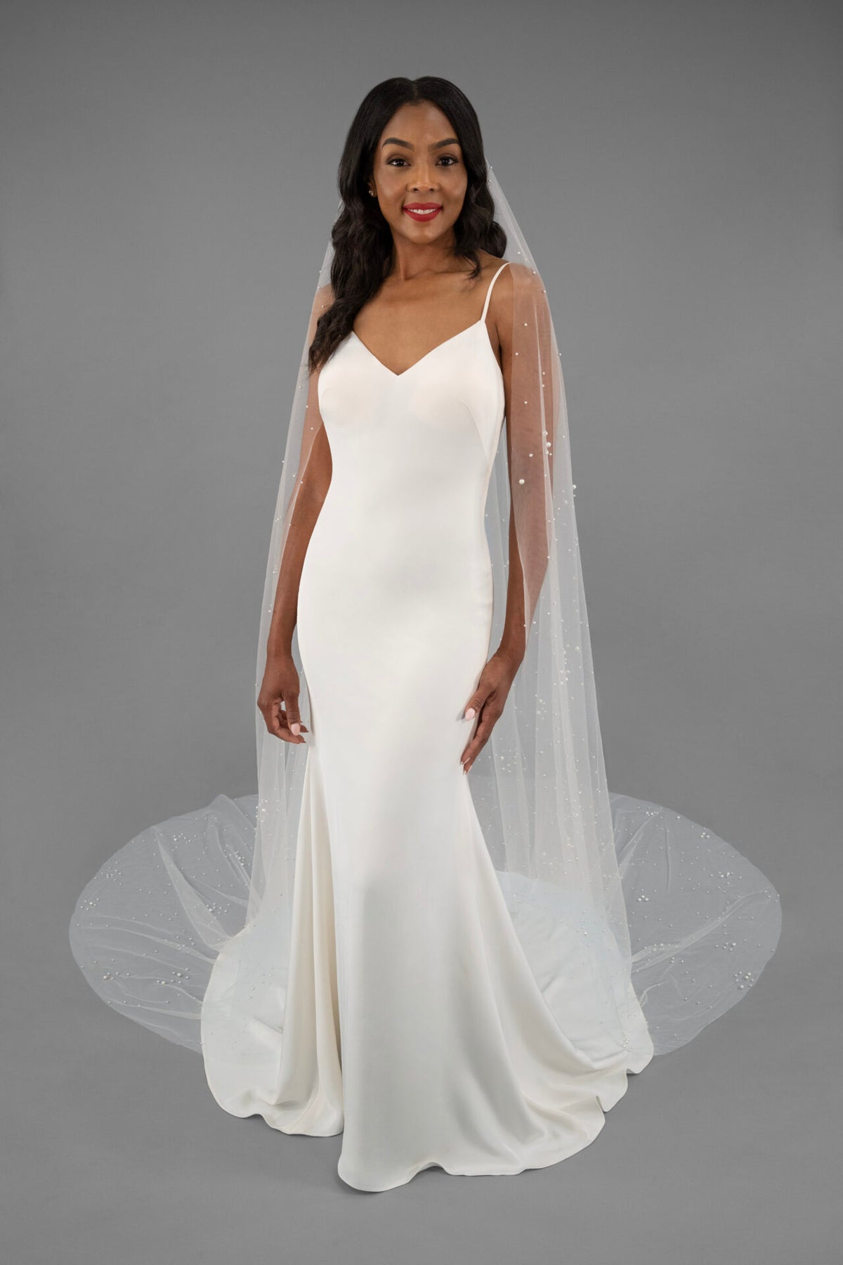 Chandler Pearl Cathedral Veil Cathedral 110 IVR Ivory - Accessory - Grace and Goddess