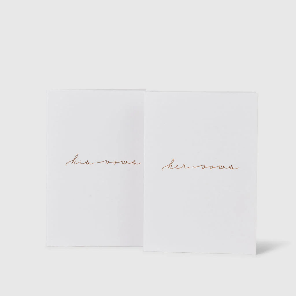 Vow Cards (Set of 2) - Our Vows - Giftware - The Whole Bride