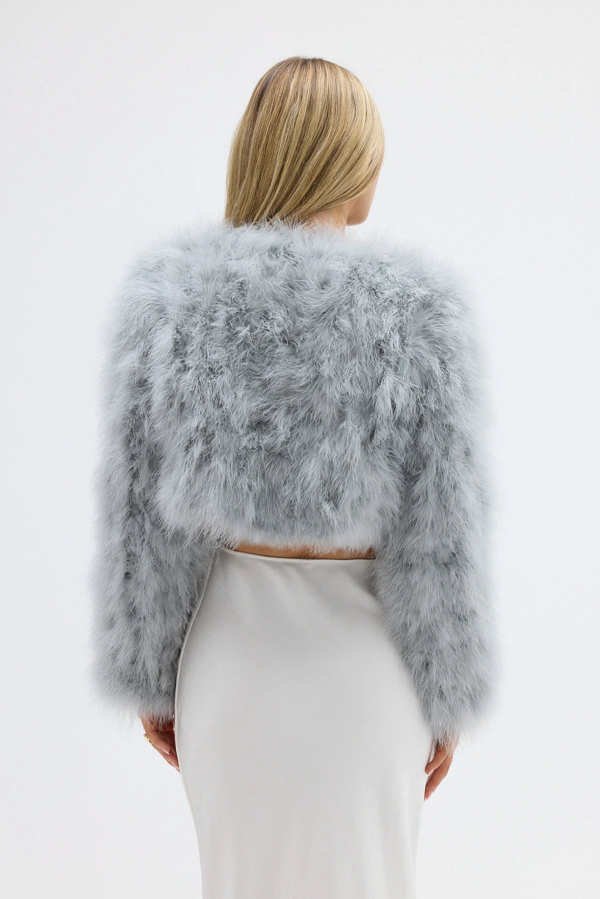 Manhattan Crop Jacket Light Grey - Accessory - Honey Fawn Boutique