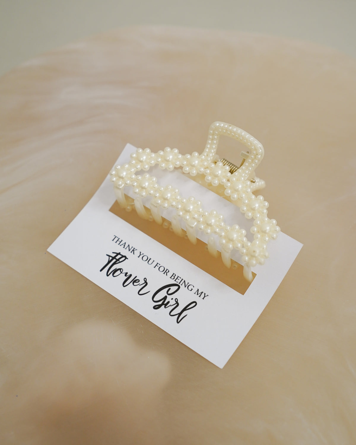 Thank You Flower Girl Gift Claw Clip Arch - Giftware - Honey Fawn Boutique
