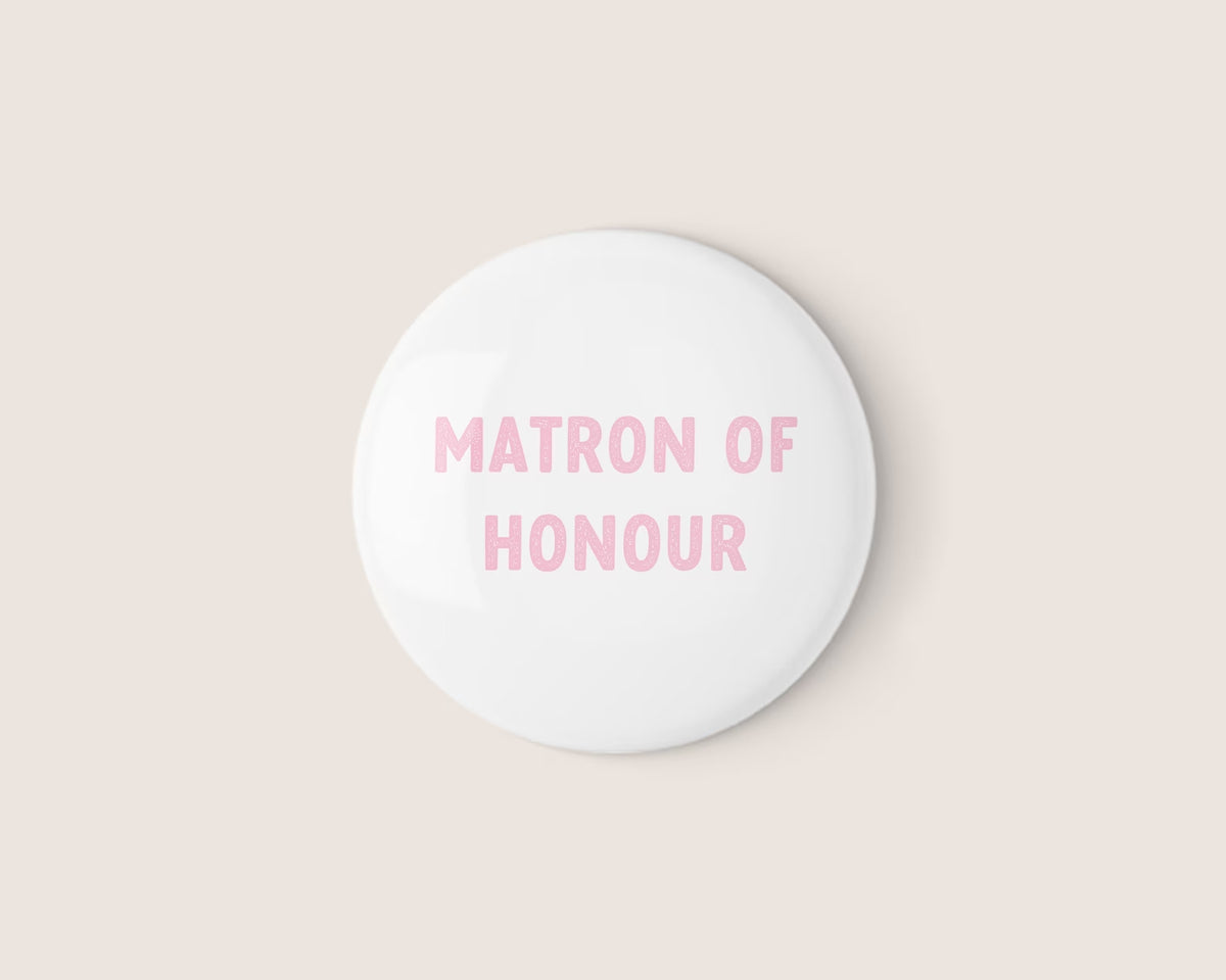 Holographic Matron of Honour Badge - Giftware - Honey Fawn Boutique