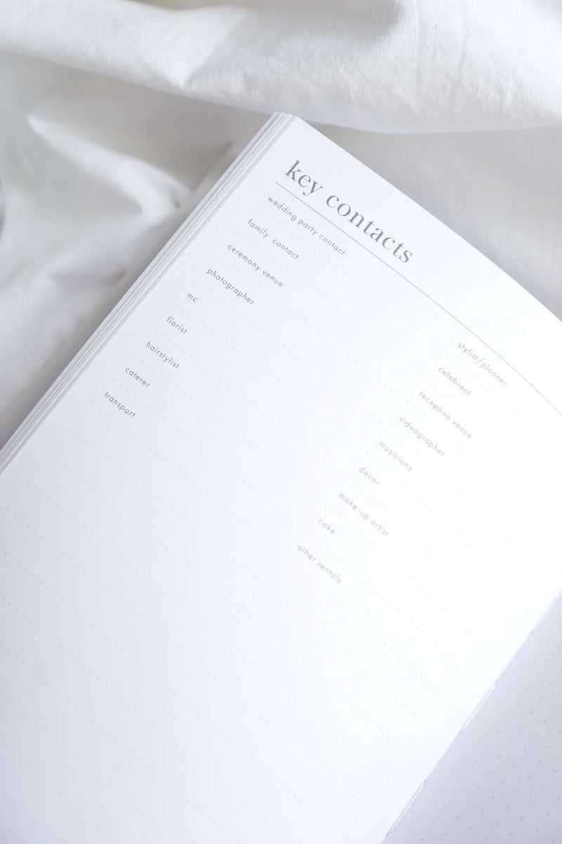 Little White Book - Wedding Planner - Giftware - Honey Fawn Boutique
