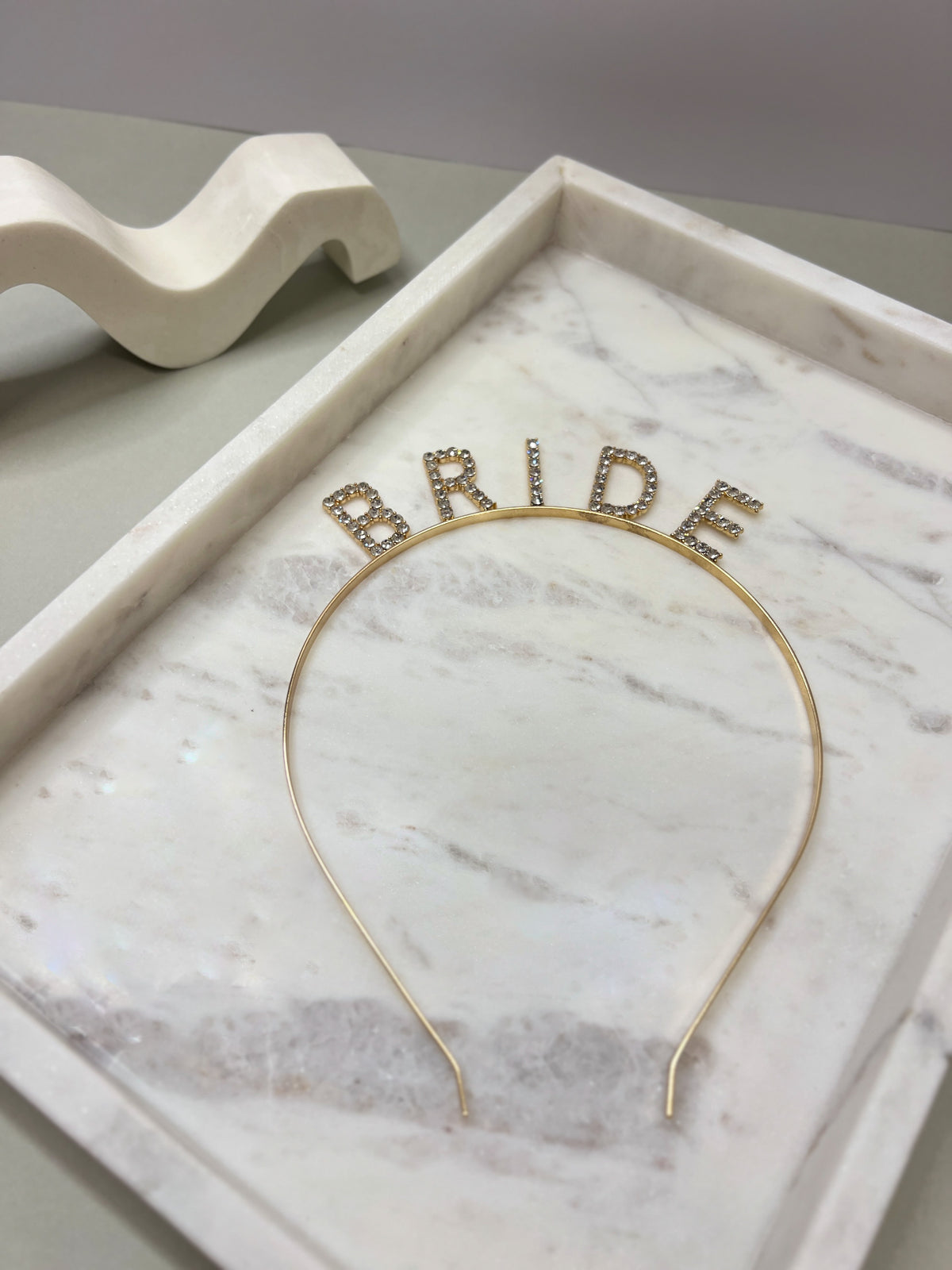 Bride Rhinestone Headband - Gold - Giftware - Honey Fawn