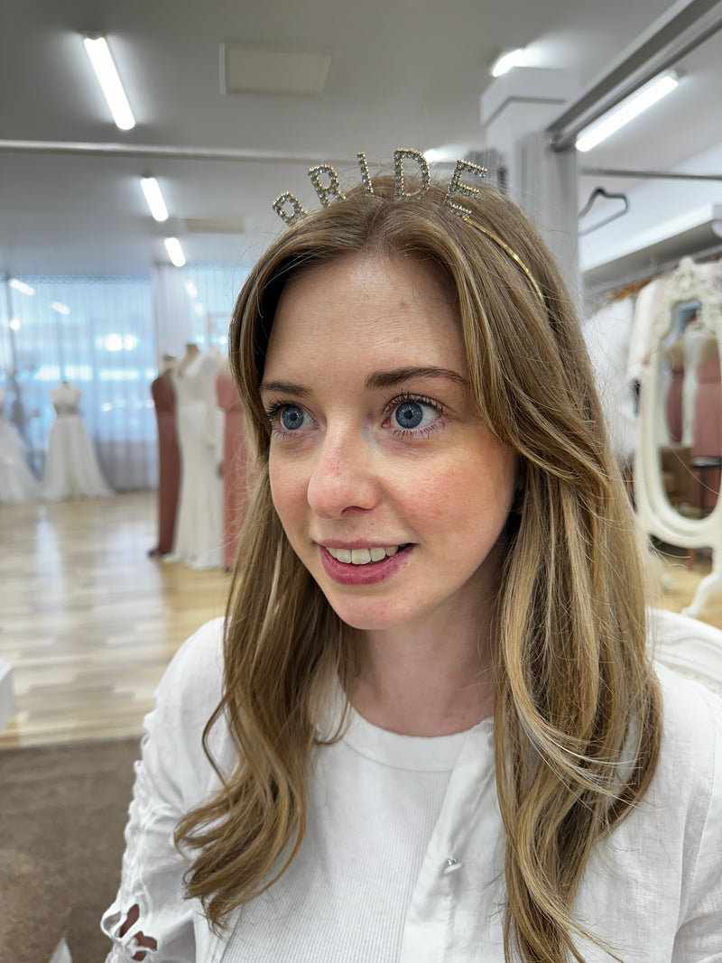 Bride Rhinestone Headband - Rose Gold - Giftware - Honey Fawn