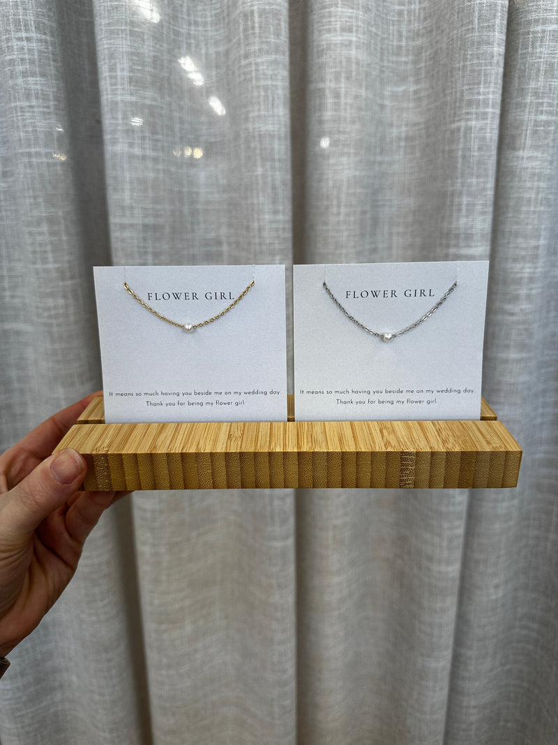 Flower Girl Thank You Necklace Gold - Giftware - Honey Fawn