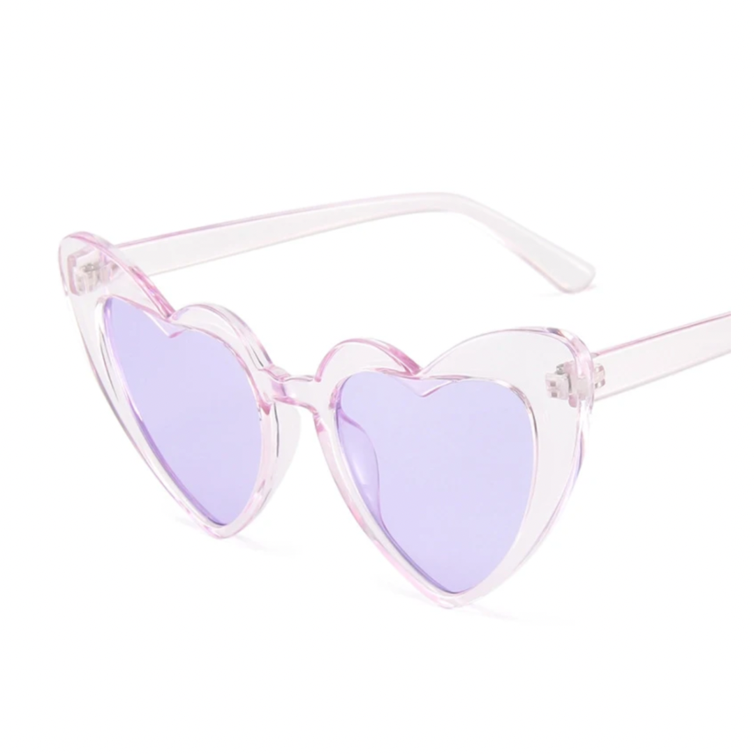 Lilac Crystal Heart Sunglasses - Giftware - Honey Fawn