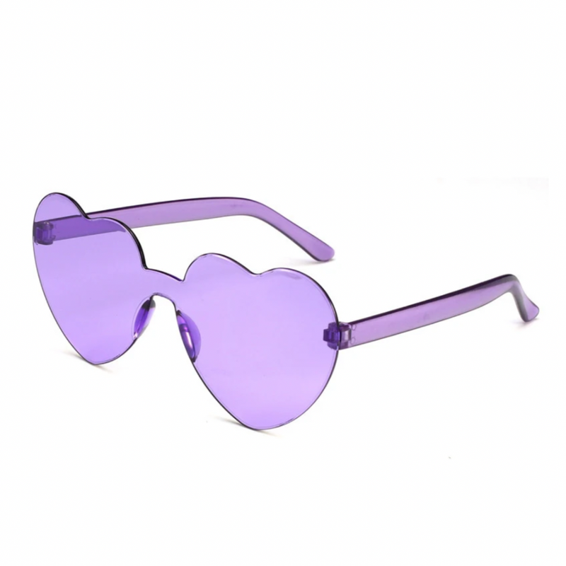 Rimless Heart Sunglasses - Purple - Giftware - Honey Fawn