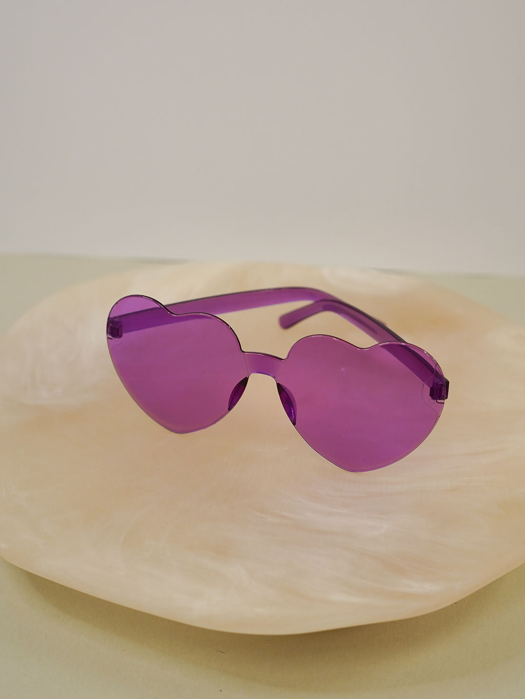 Rimless Heart Sunglasses - Purple - Giftware - Honey Fawn