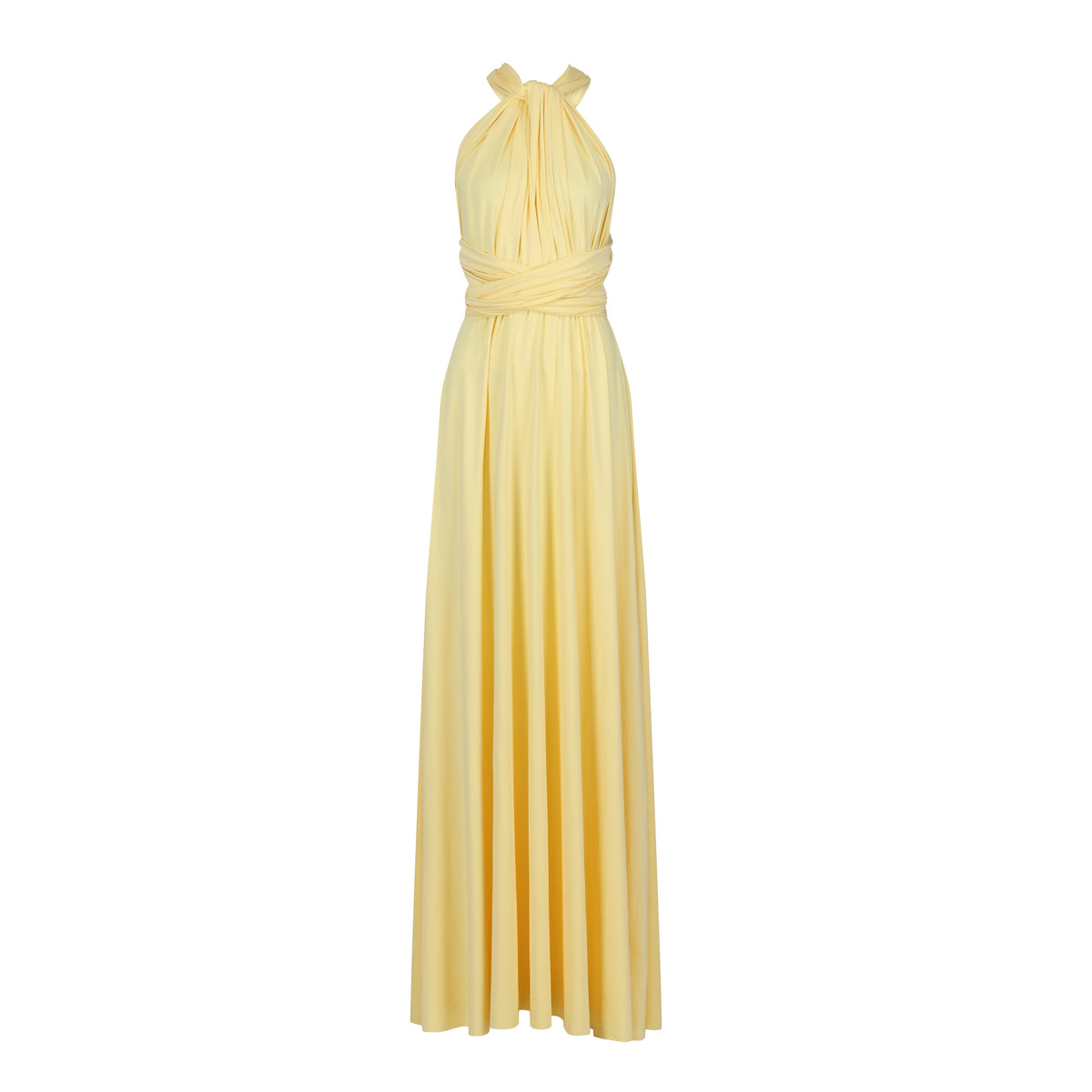 Jersey Wrap with Flutter Sleeve Lemon - Dress - Jacqueline Louise