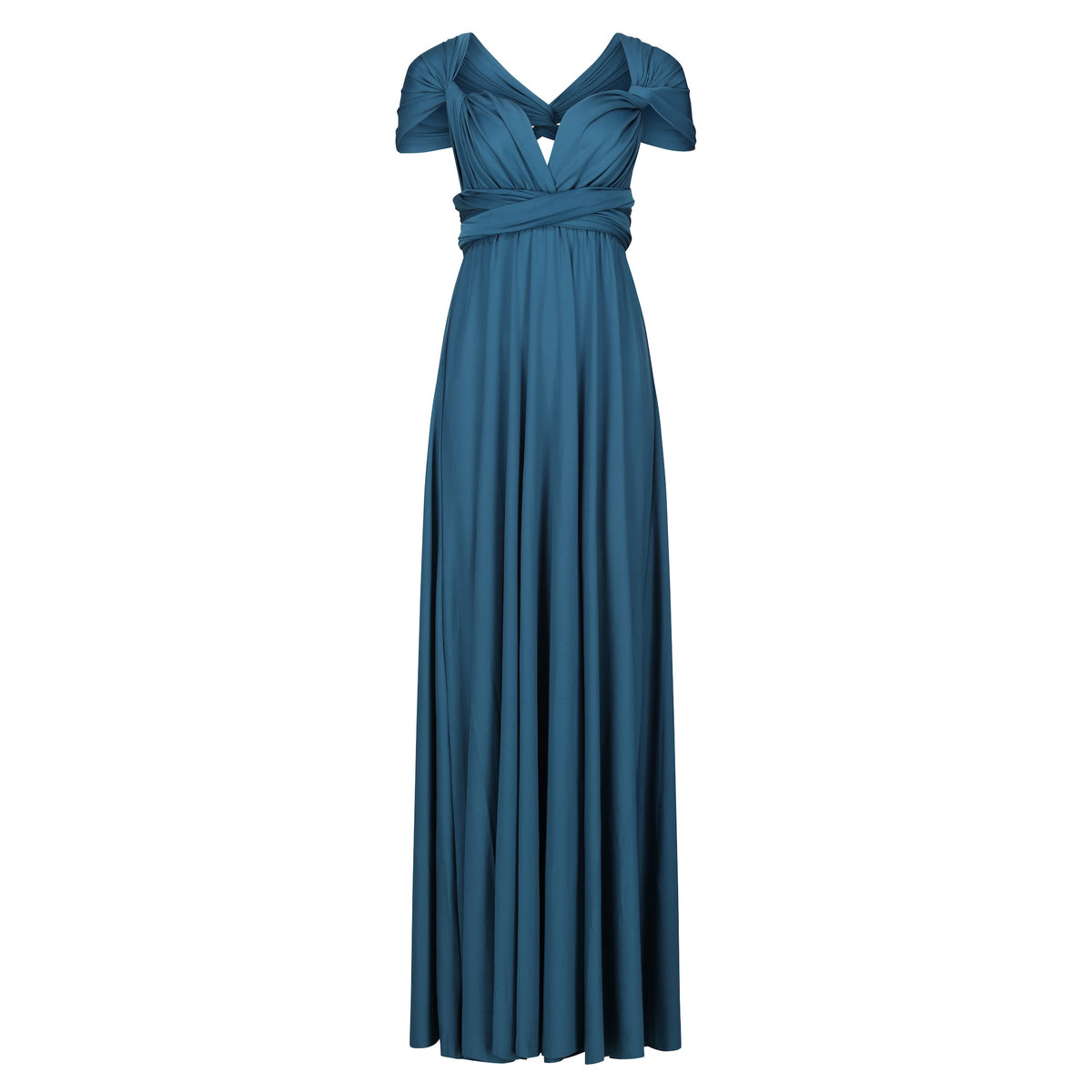 Jersey Wrap with 3/4 Sleeve TEAL - Dress - Jacqueline Louise