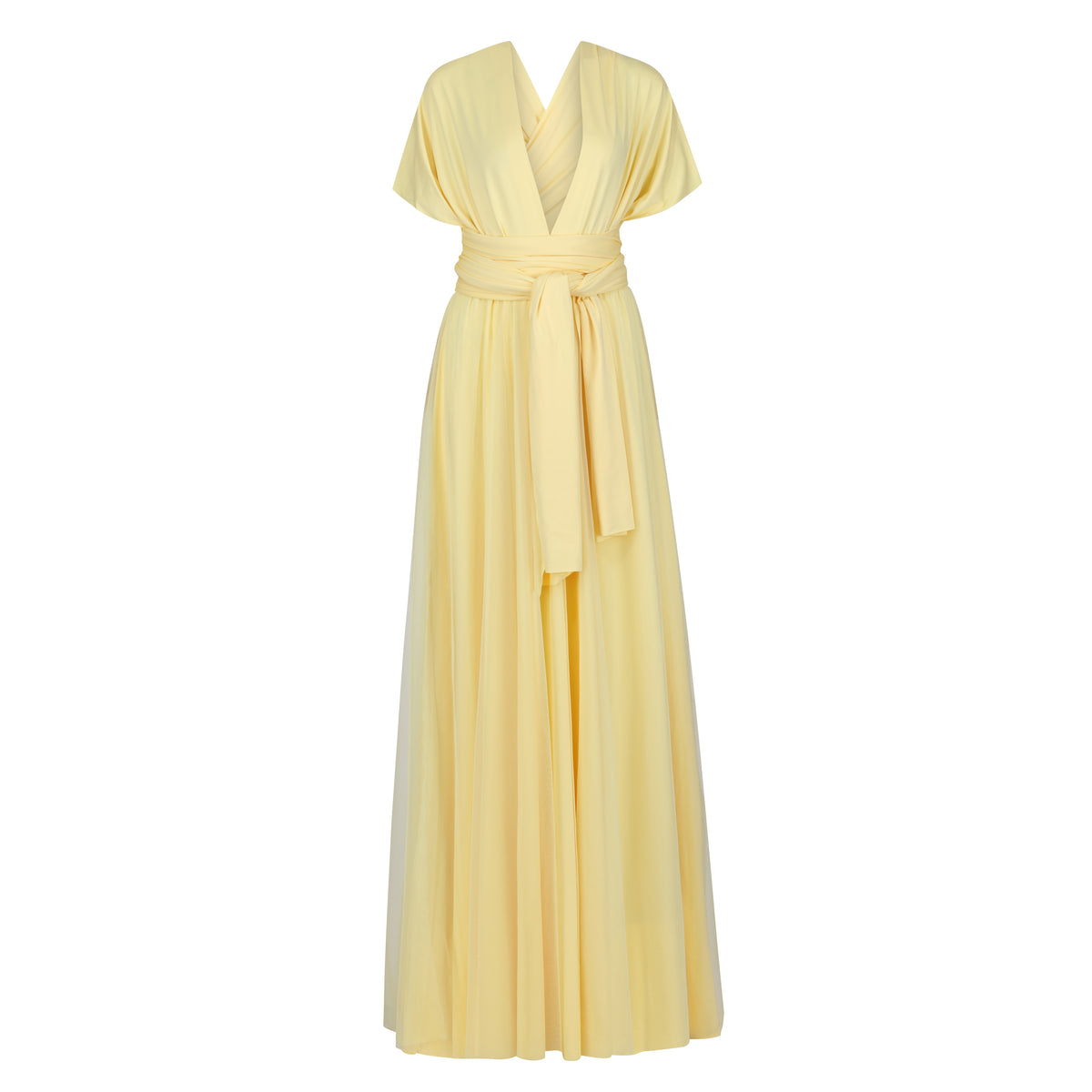 Jersey Wrap with 3/4 Sleeve Lemon - Dress - Jacqueline Louise