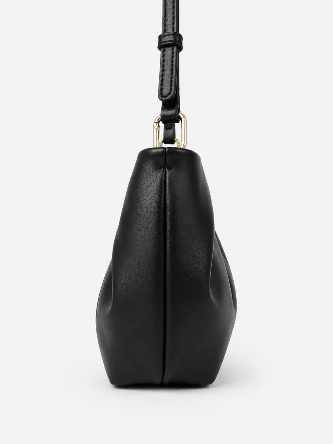 Aura Gathered Clutch Bag in Black - Accessory - Lustre and Sage