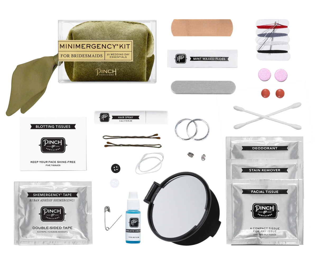 Velvet Minimergency Kits for Bridesmaids Olive