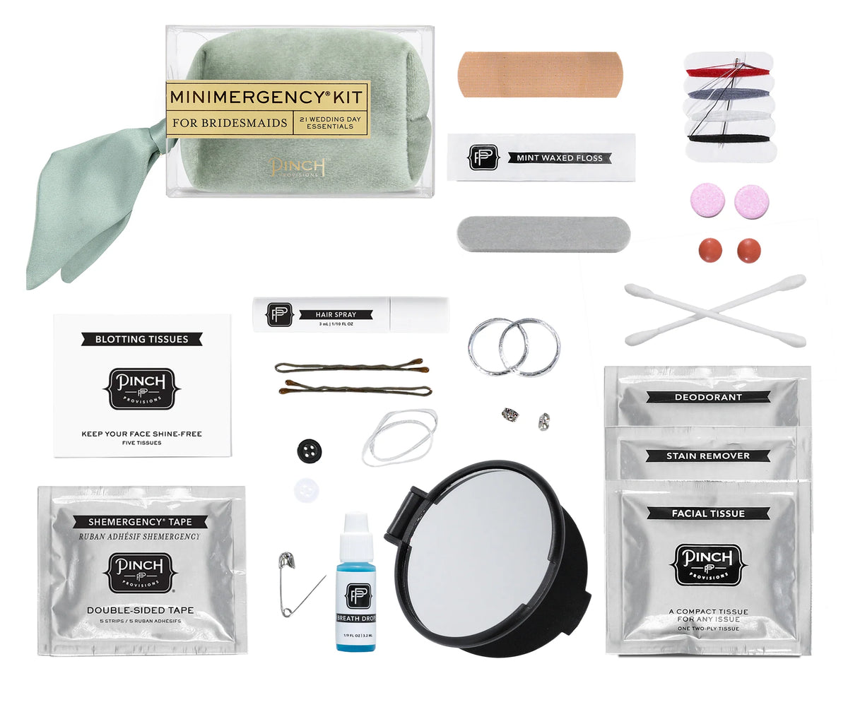 Velvet Minimergency Kits for Bridesmaids Sage