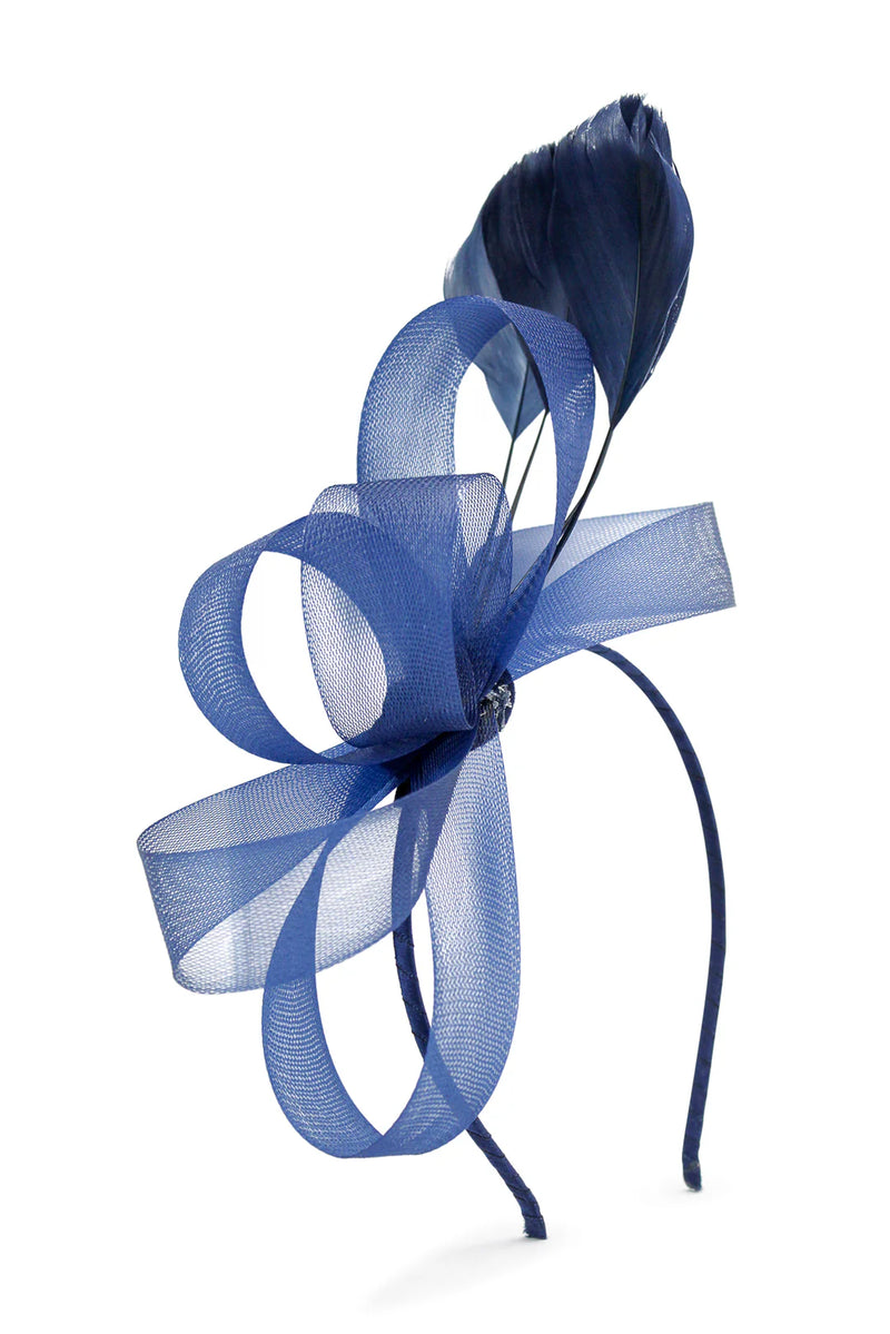 Nyla Fascinator NAVY - Accessory - Morgan and Taylor