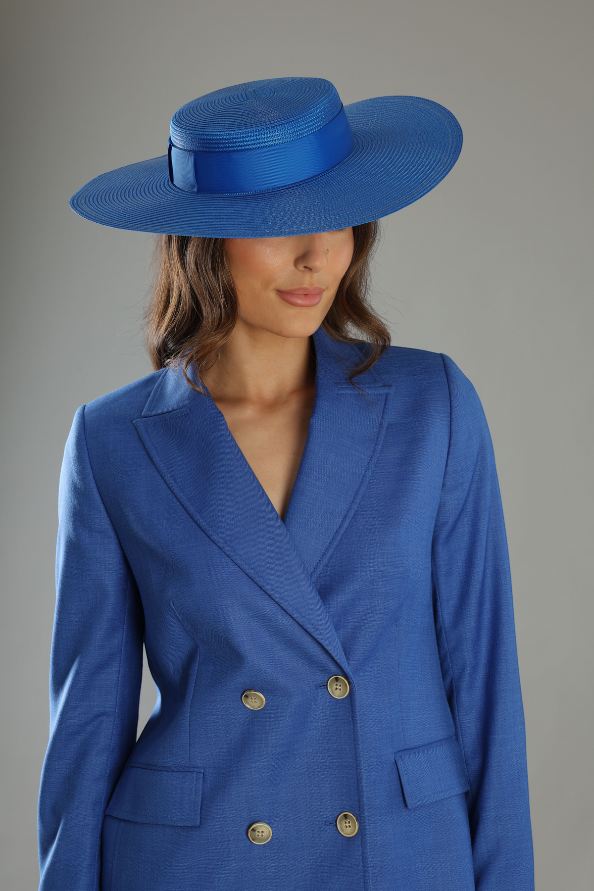 Macy Racewear Boater Royal - Accessory - Morgan and Taylor