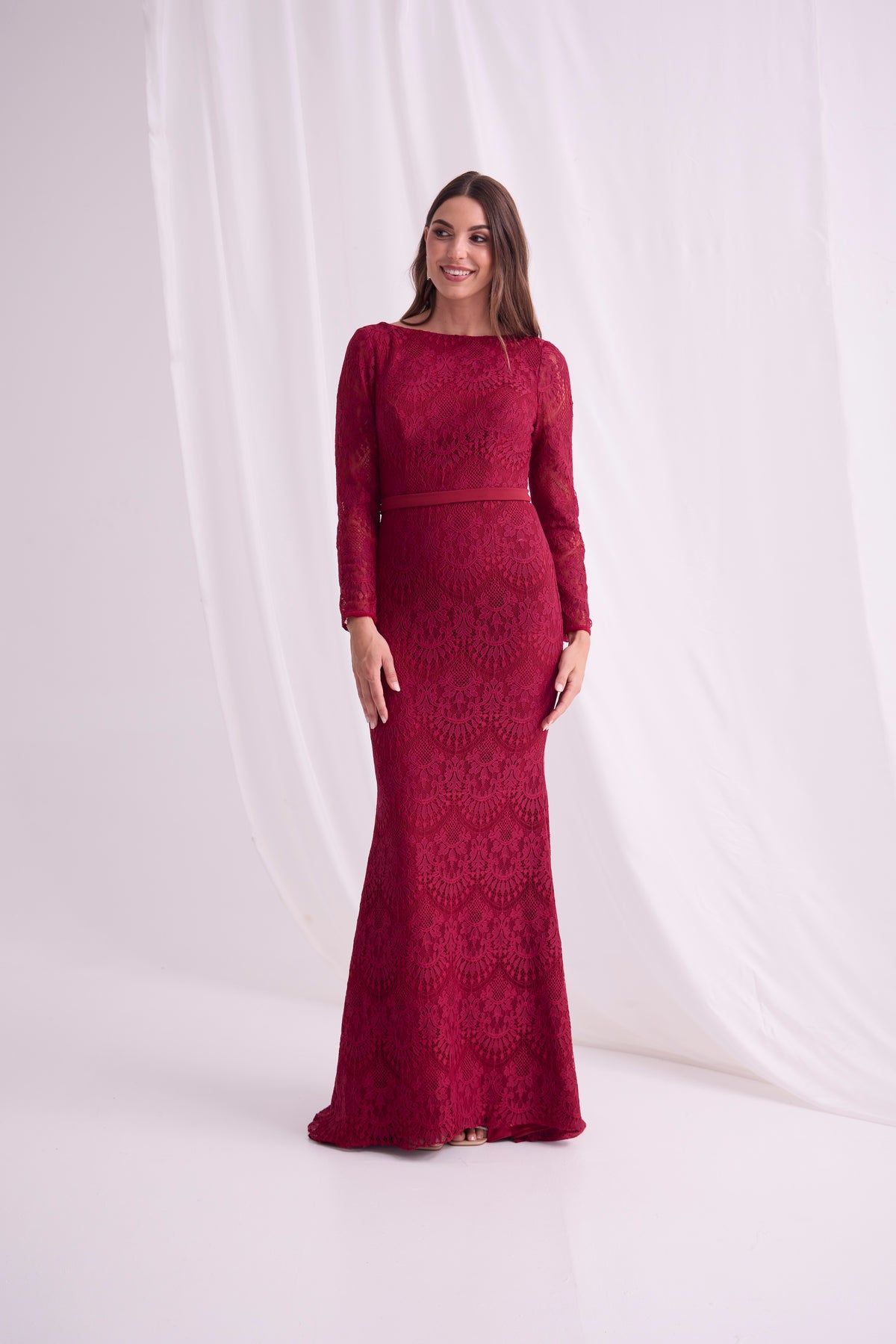 Reema Lace Long Sleeve Dress - Dress - Trellis Lane