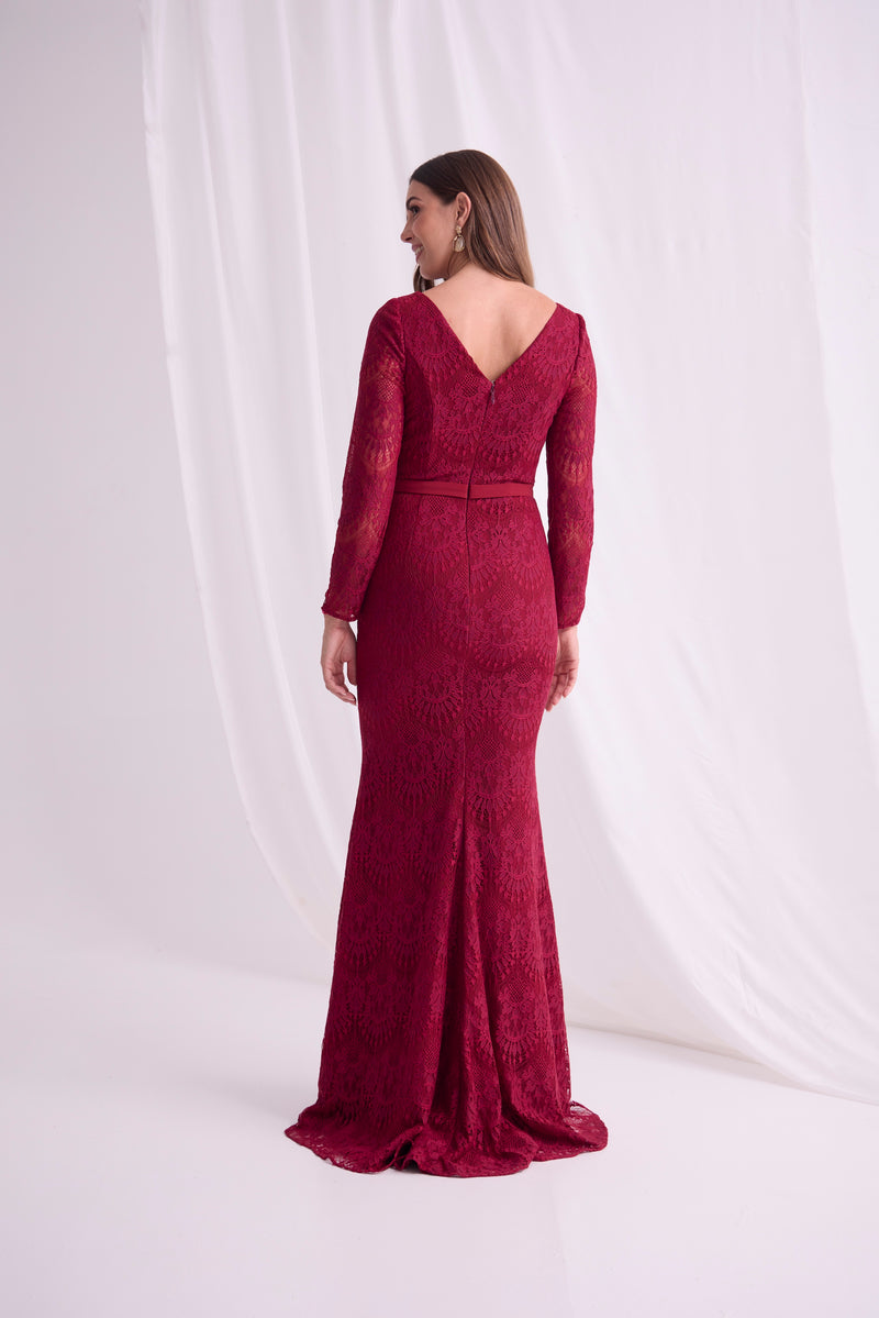 Reema Lace Long Sleeve Dress - Dress - Trellis Lane