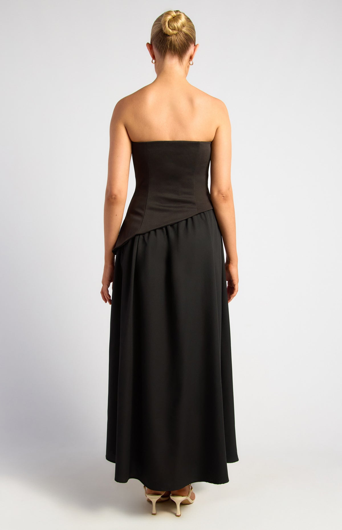 Strapless Asymmetric Bodice Maxi Dress - Dress - Style State