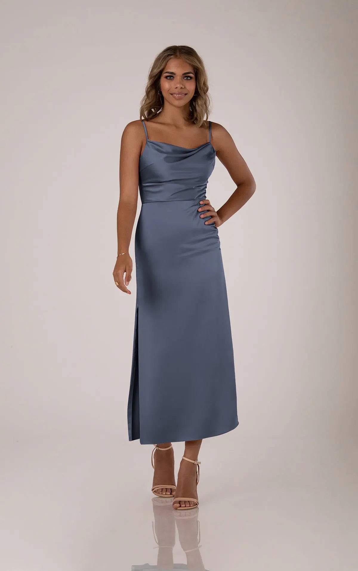 Aliza Tea Length - Charmeuse - Bridesmaid Dress - Sorella Vita